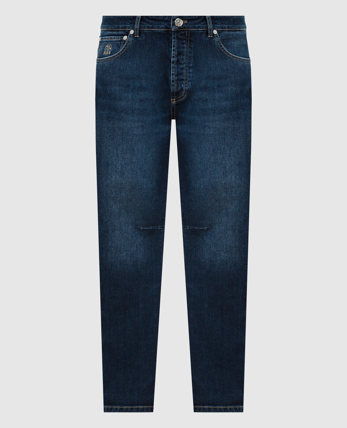 Blue jeans with a worn effect Brunello Cucinelli