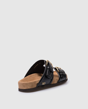 Valentino FUSSFRIEND black leather flip-flops 4W0S0IZ4VRN