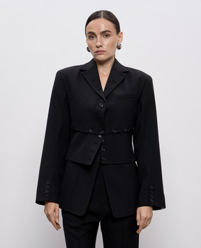 Rokh Black double-layered wool jacket R5CA176