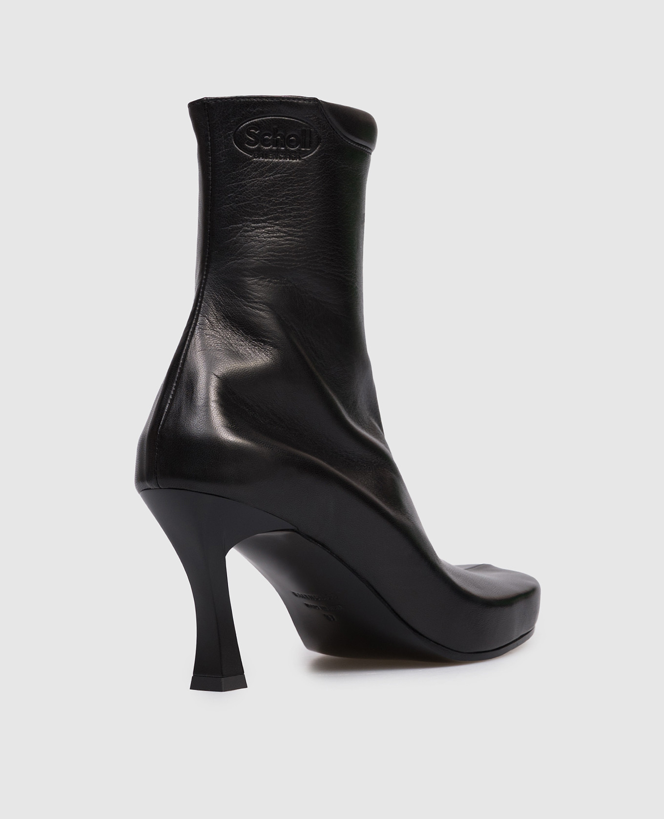 Black leather ankle boots Balenciaga 3