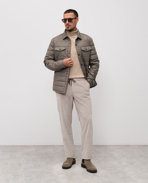 Peserico Brown wool down jacket R5226002728
