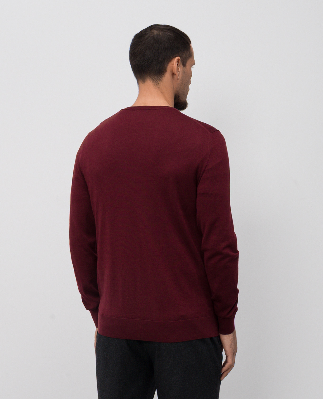 Burgundy wool jumper ISAIA 4