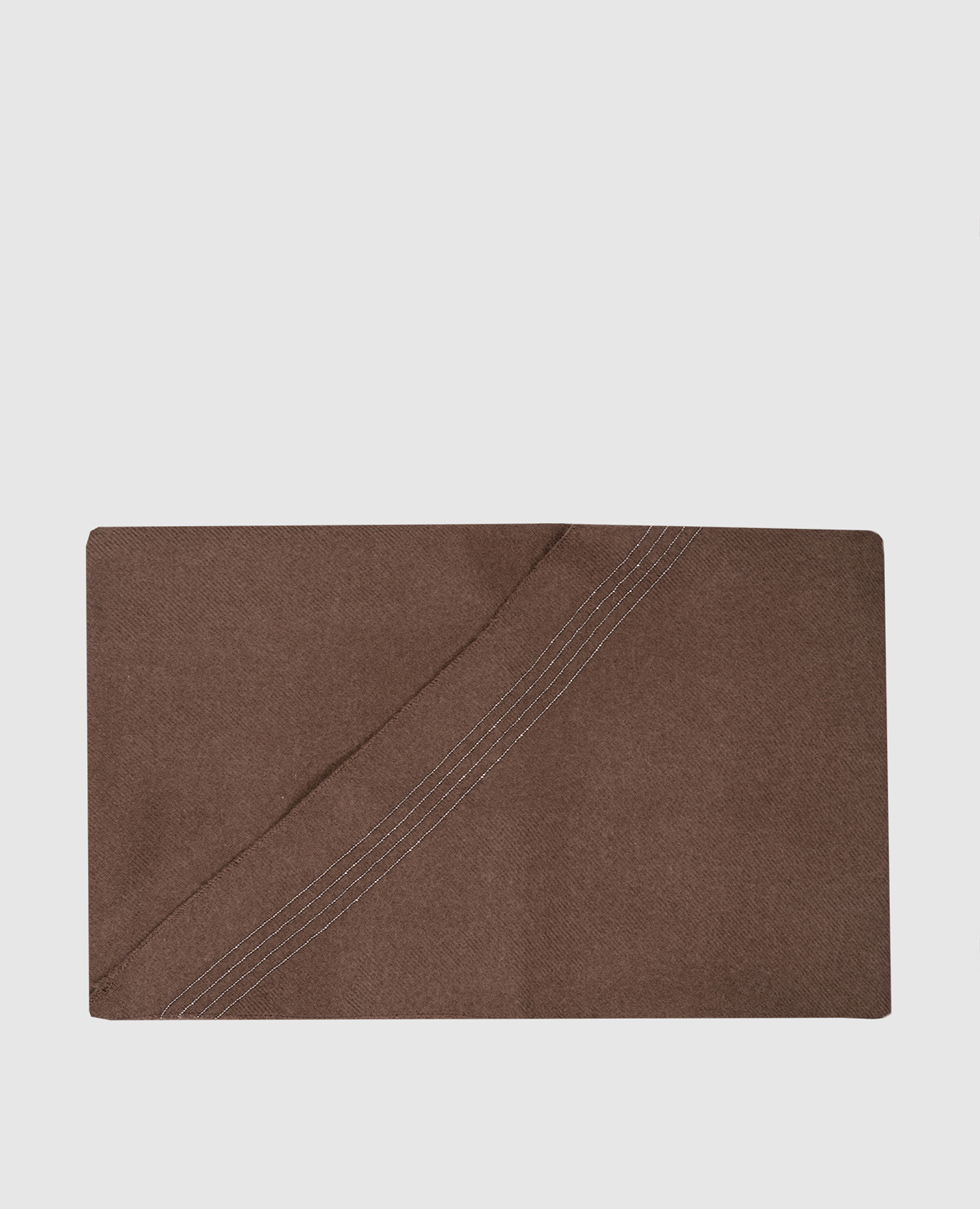 

Brown stole made of wool with a monil chain Peserico