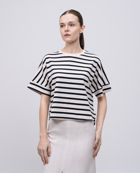 Solotre Beige striped T-shirt M1D0085