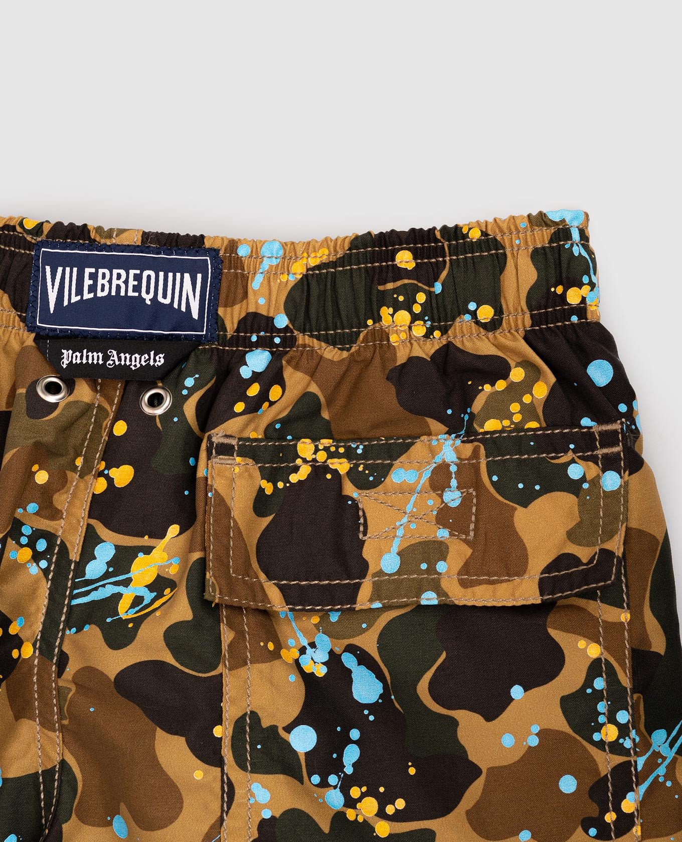 Children's green camouflage swim shorts Palm Angels 3