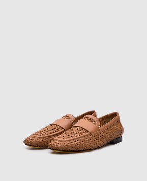 Doucal's Brown leather braided loafers DD8686MAENUZ246