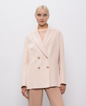 Ermanno Scervino Pink double-breasted wool jacket D476I357GVJ