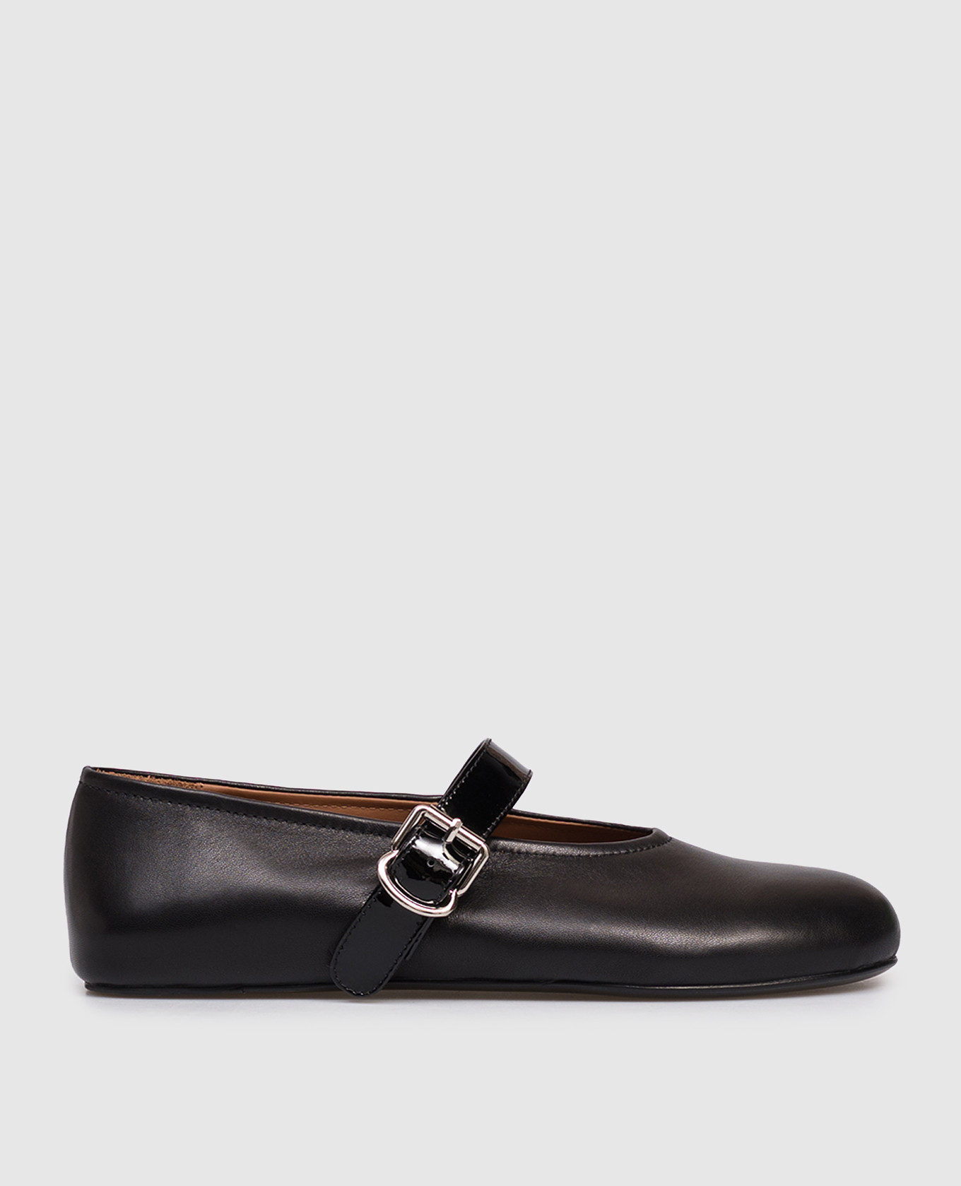 

Black leather ballet flats Babe Pay Pls