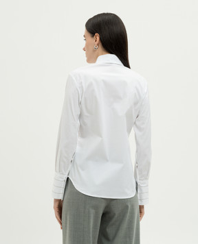 Peserico White shirt with monil chain A0655108932