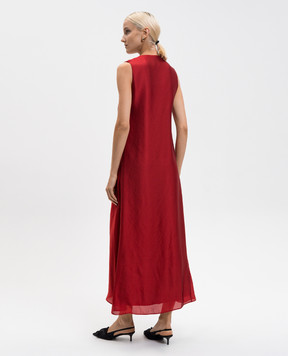 Khaite Syd red midi dress with silk 5554479