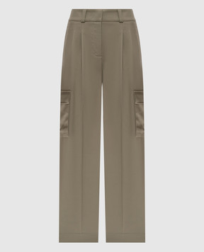 Peserico Khaki wool cargo pants P0457003472