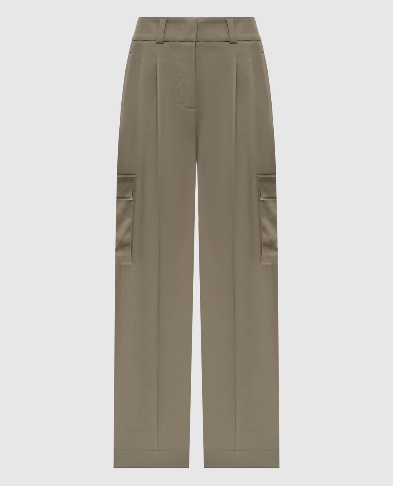

Khaki wool cargo pants Peserico