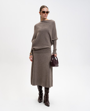 Agnona Brown cashmere skirt KG100600K080N