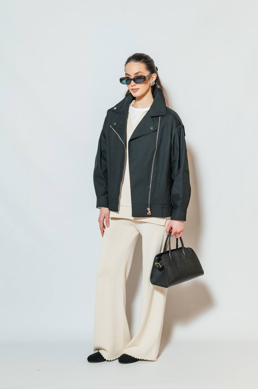 

Black biker jacket Twinset Actitude