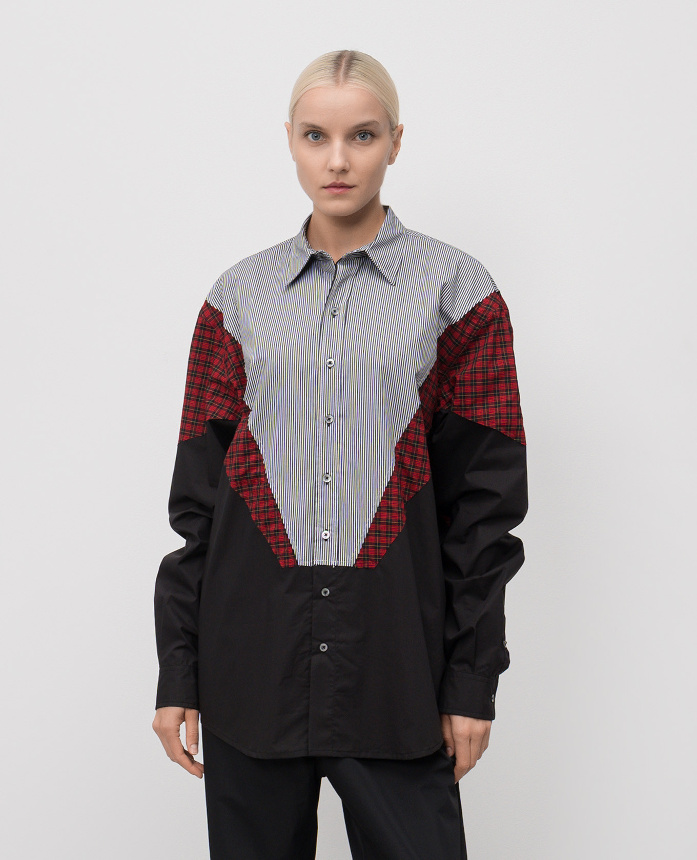 Black shirt with Color Block effect Vetements 3