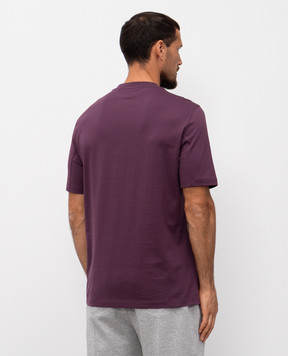 Brunello Cucinelli Purple T-shirt with logo emblem print M0B138440