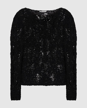 Gauchere Black openwork sweater with holes P12427730590