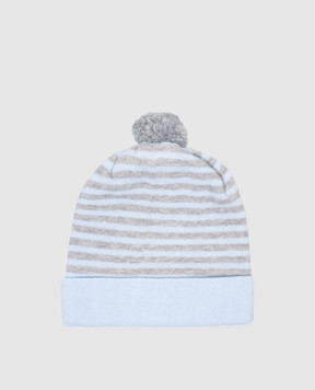RiminiVeste Children's blue striped hat WSB4616