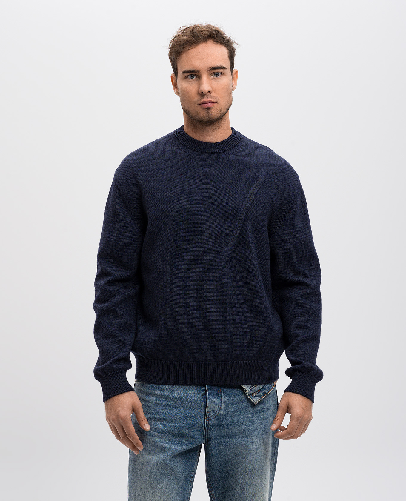 

Blue merino wool sweater Y Project