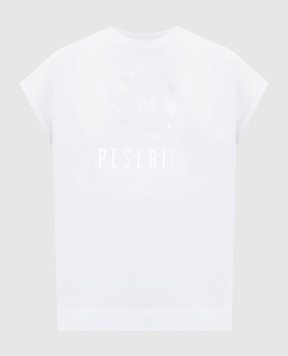 Peserico White top with logo print A06725J0Q300079