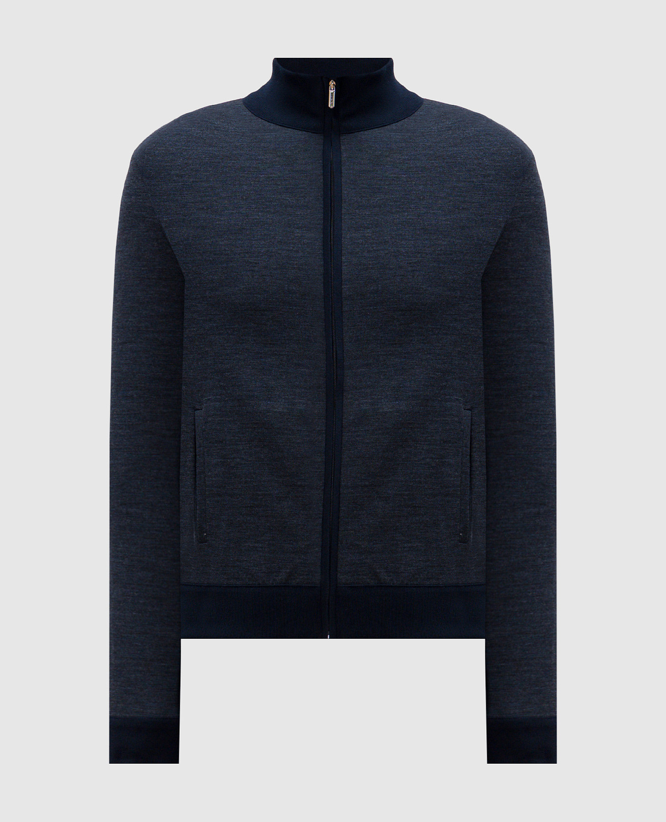 Blue cardigan with wool bertolo cashmere