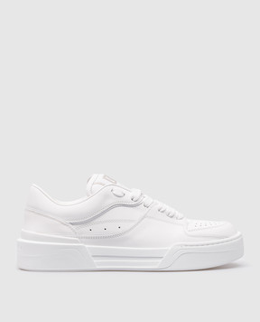 Dolce&Gabbana White leather sneakers with a logo patch CK2036AC842