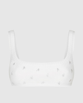 The Attico White top with crystals 247WCT275J051L