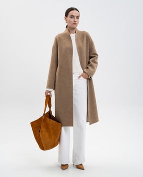 Heresis Beige wool coat with a smell DG57110H420