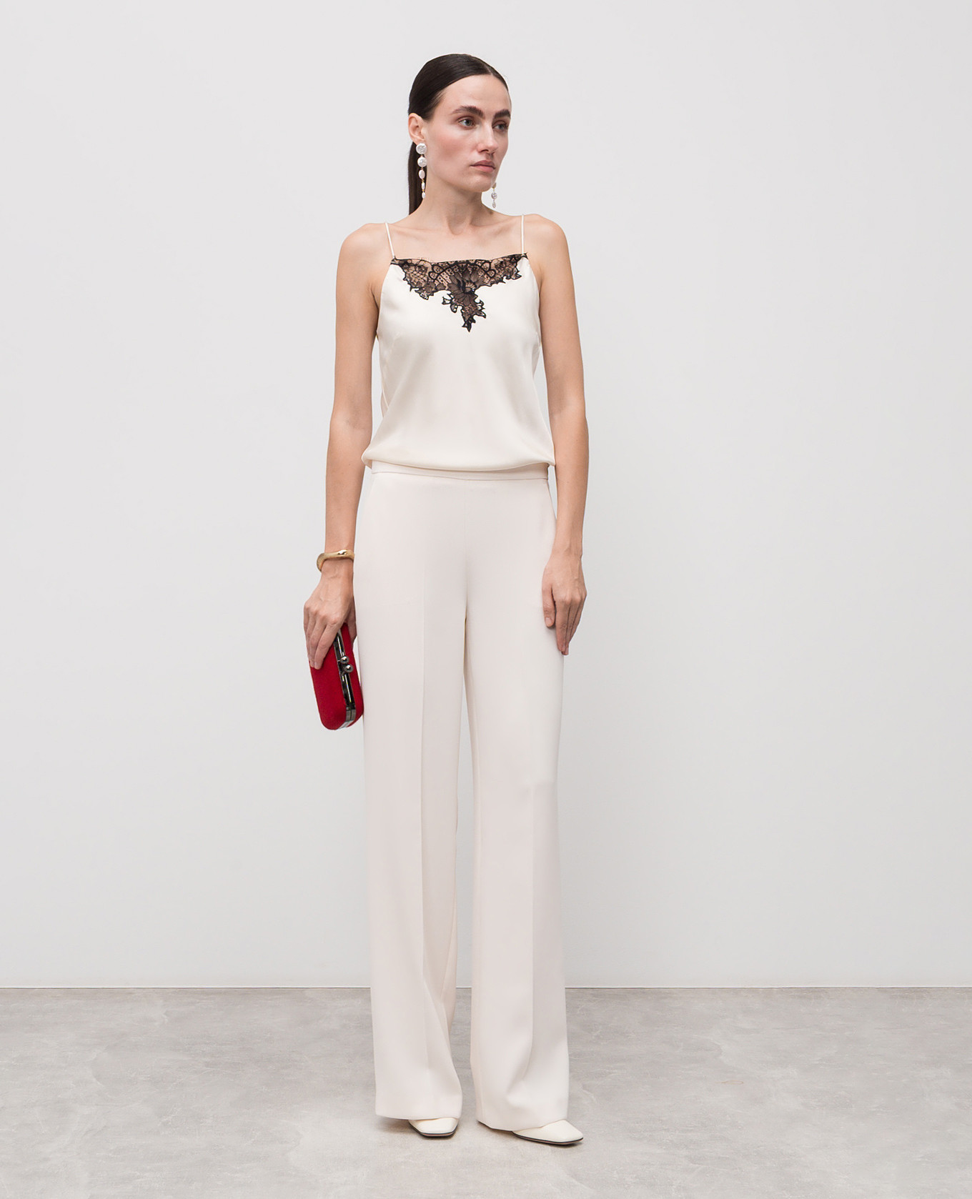 White pants with logo Twinset 2