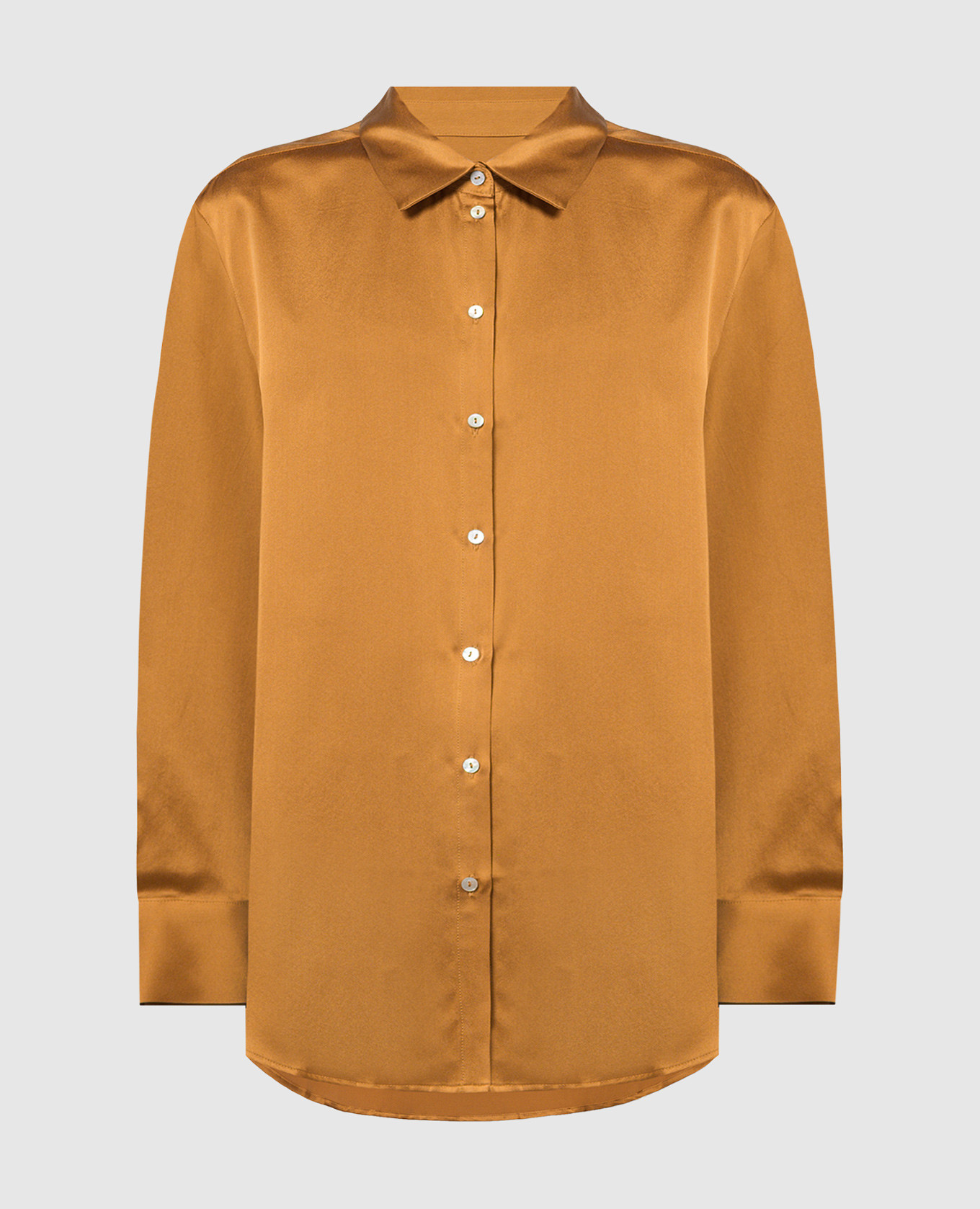 

AMBER orange silk pajama shirt Asceno