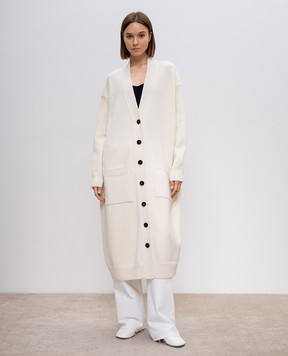 Jil Sander White wool and cashmere cardigan J02HP0028J14726