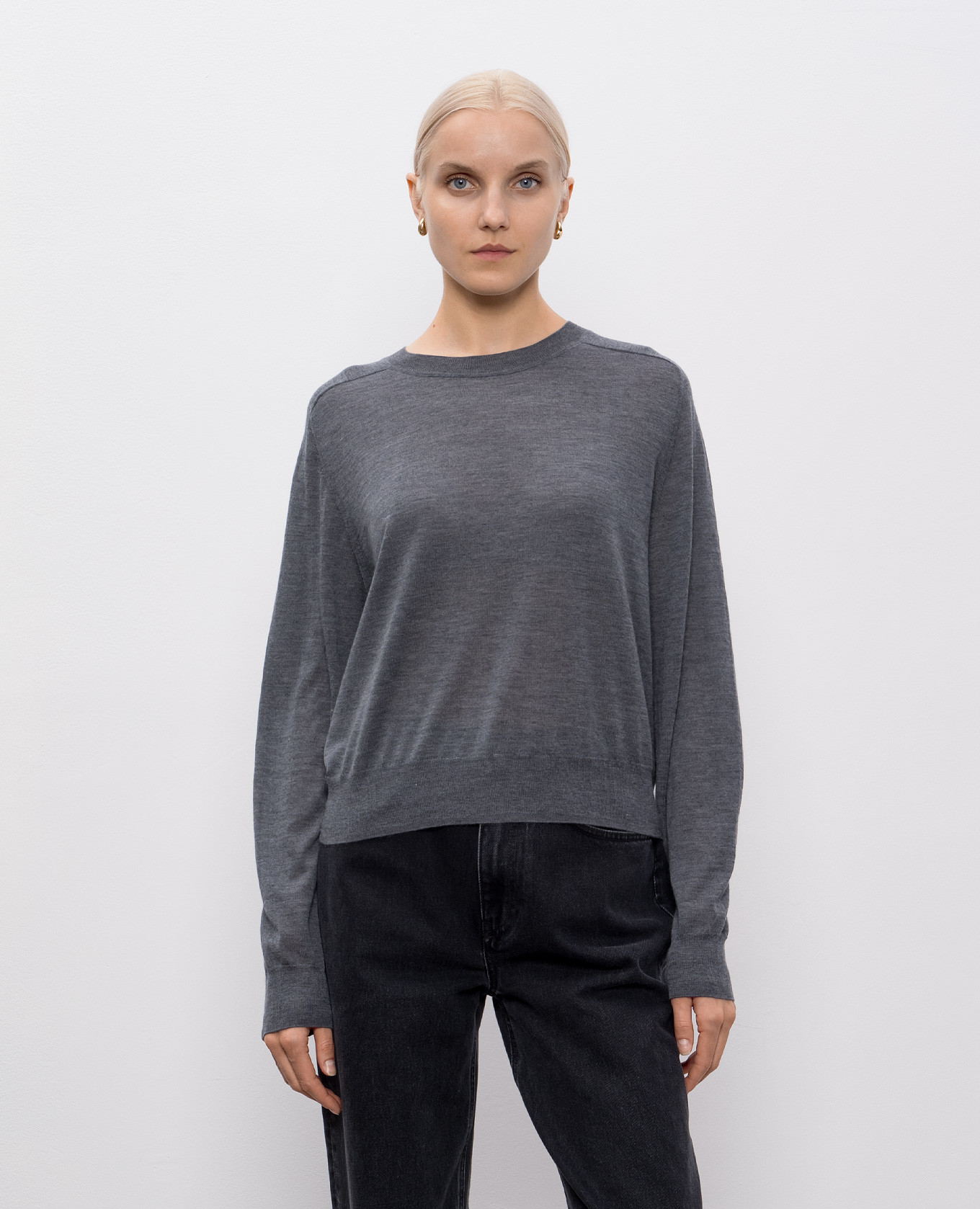 

Grey cashmere jumper ANGUS Loulou de Saison