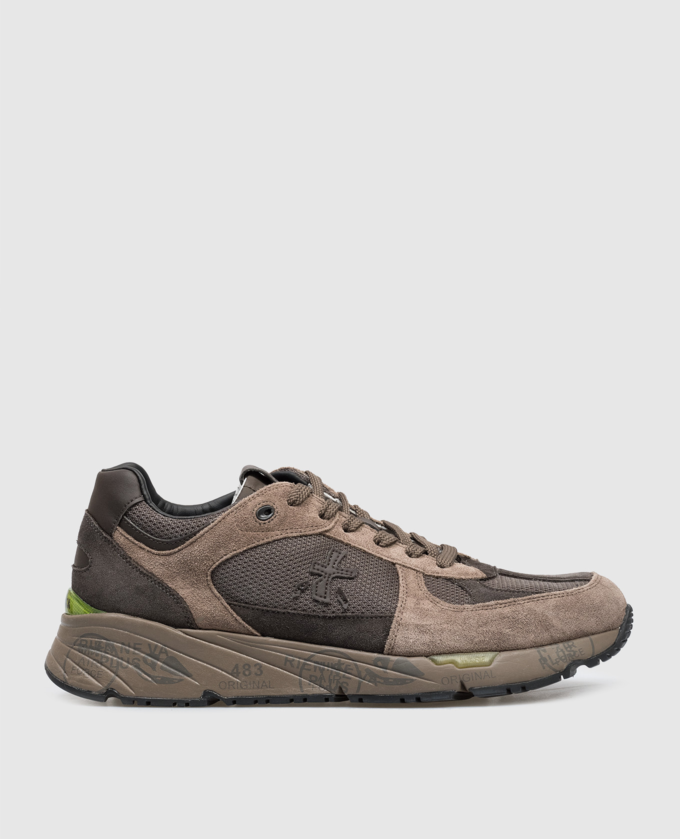 Premiata Mase combo sneakers in brown