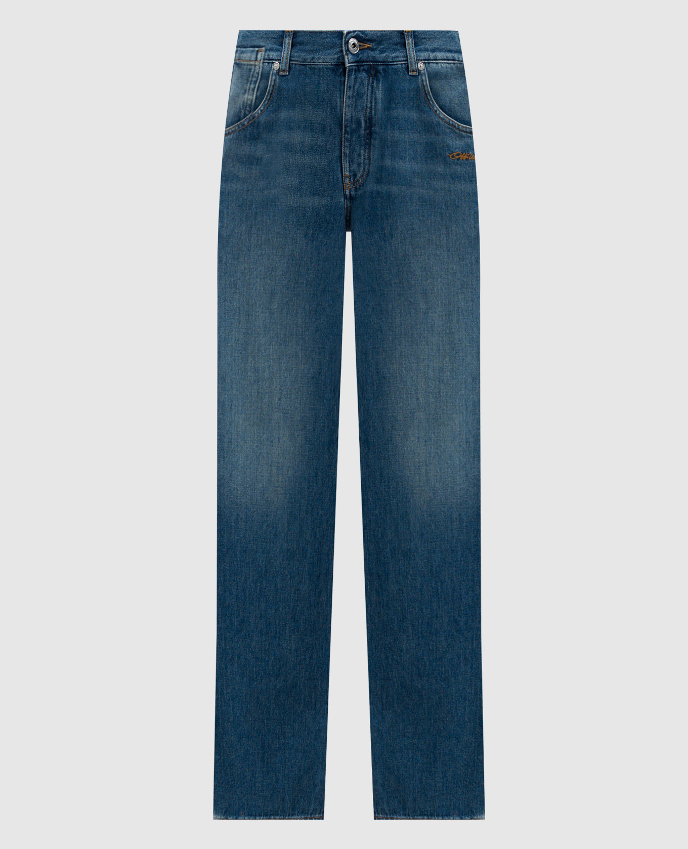 Blue flared jeans with a distressed effect Off-White