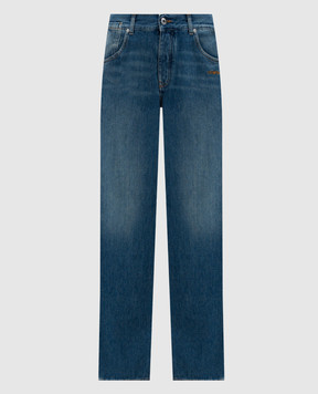 Off-White Blue flared jeans with a distressed effect OWYA062F24DEN002