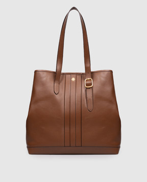 Bally Brown leather tote bag with logo WAE05ZVT769
