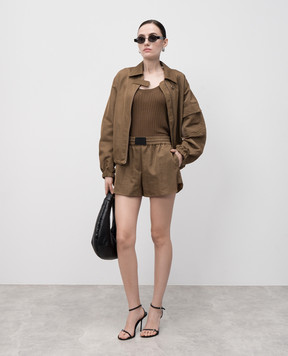 Helmut Lang Khaki ribbed top P02HW705