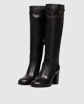 Santoni Black leather boots WSNU71746HI3NDYL