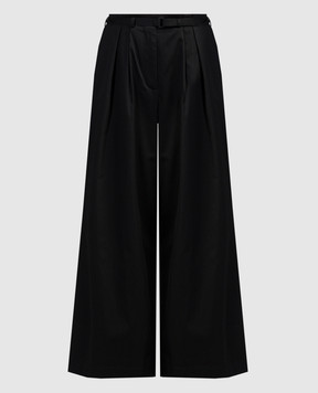 JOSEPH Black pants Sateen Tunis JP001605