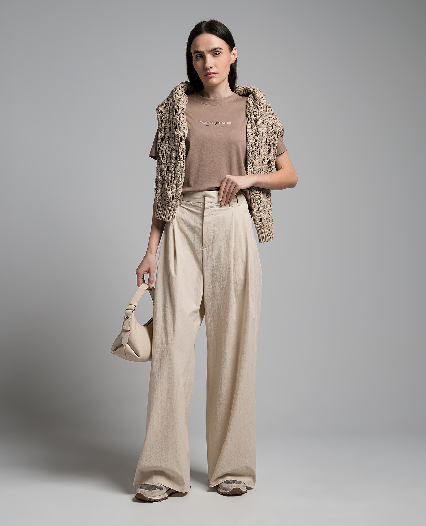 Beige pants with monil chain Brunello Cucinelli 2
