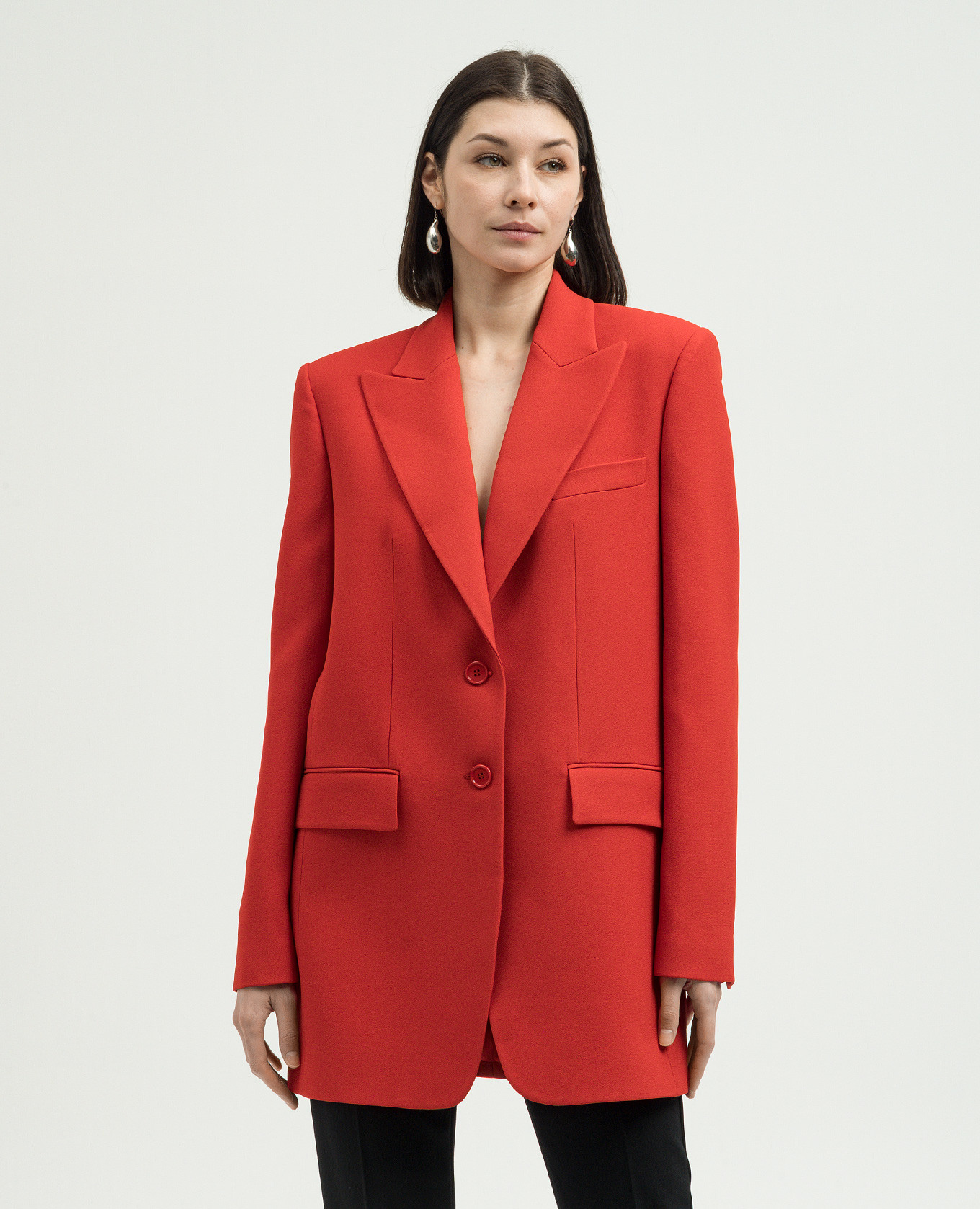 Red straight-cut jacket Michael Kors 3