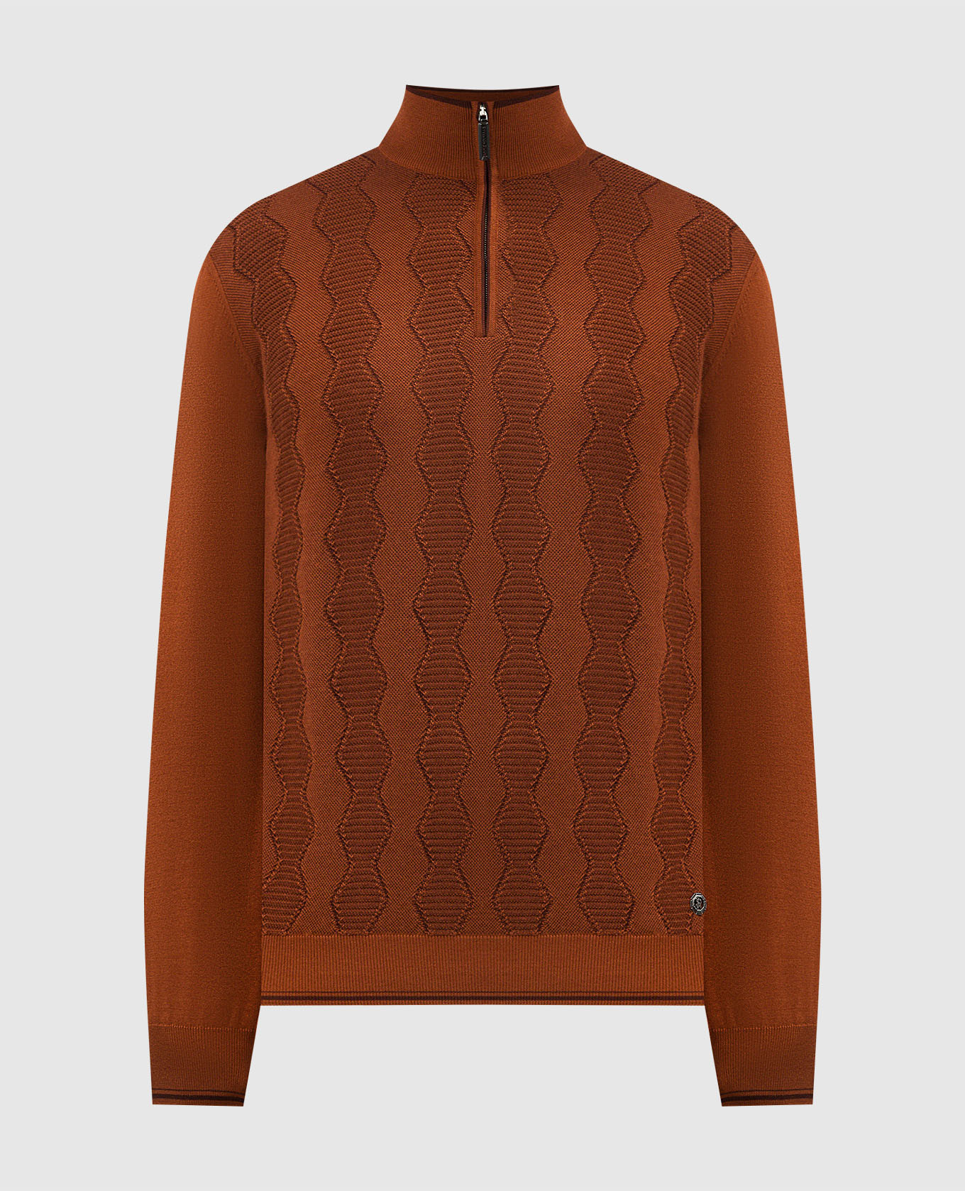 

Brown monogram cashmere and silk jumper Stefano Ricci, Коричневый