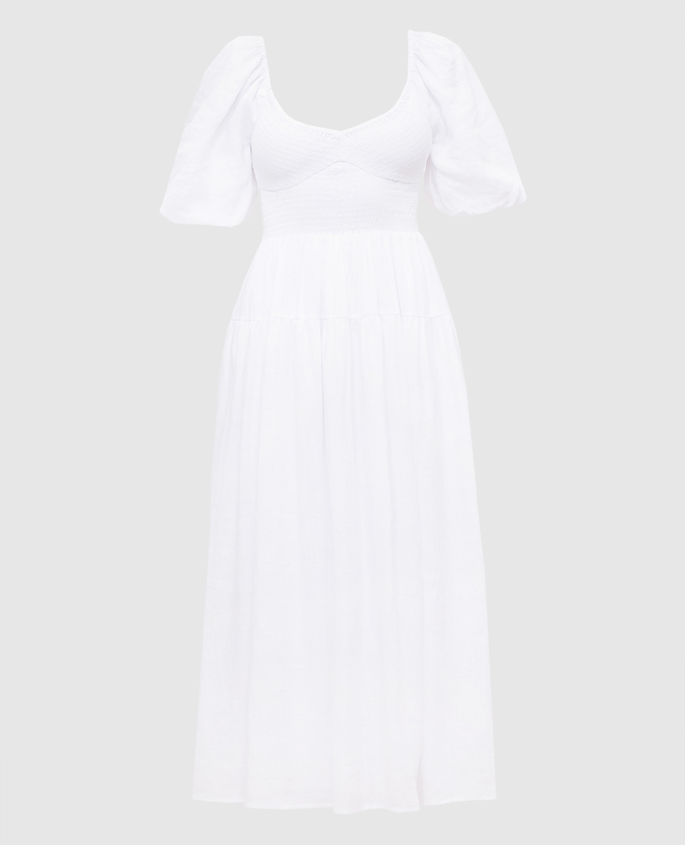 

Rosarico white midi dress made of linen Faithfull