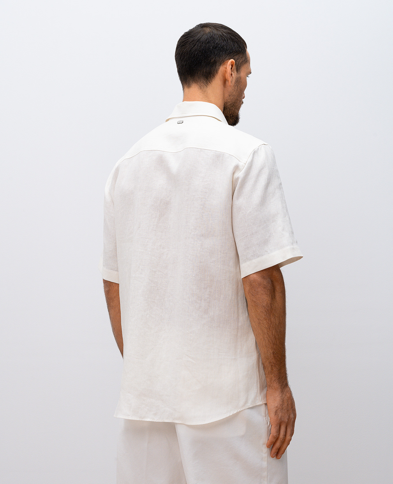 

White linen shirt with logo Agnona