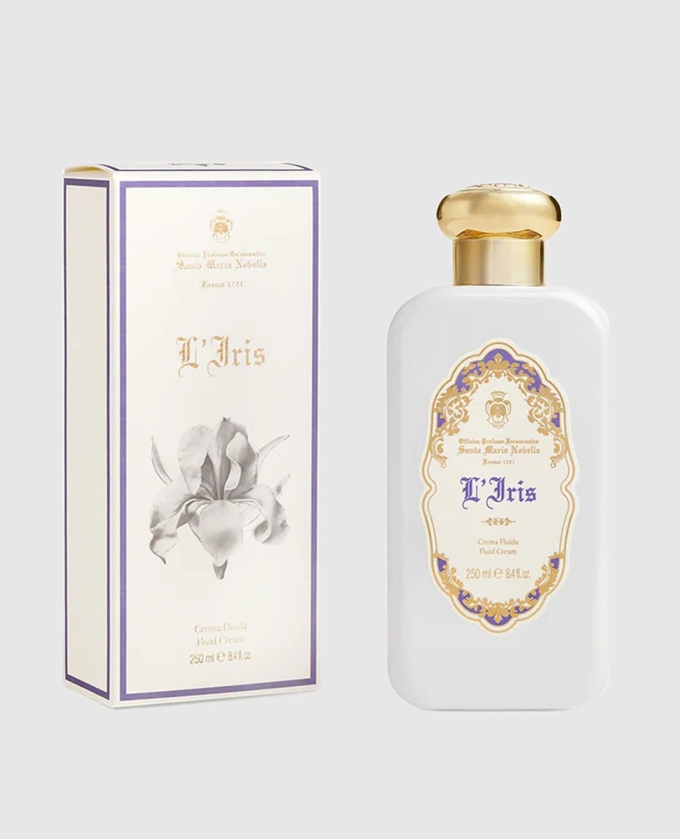 Women's body cream-fluid l'iris 250 ml santa maria novella