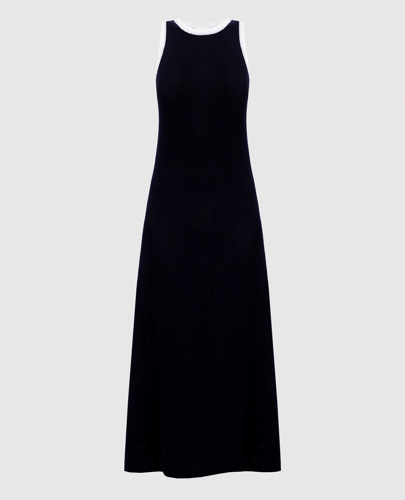 

Blue wool and cashmere dress with woven pattern Allude
