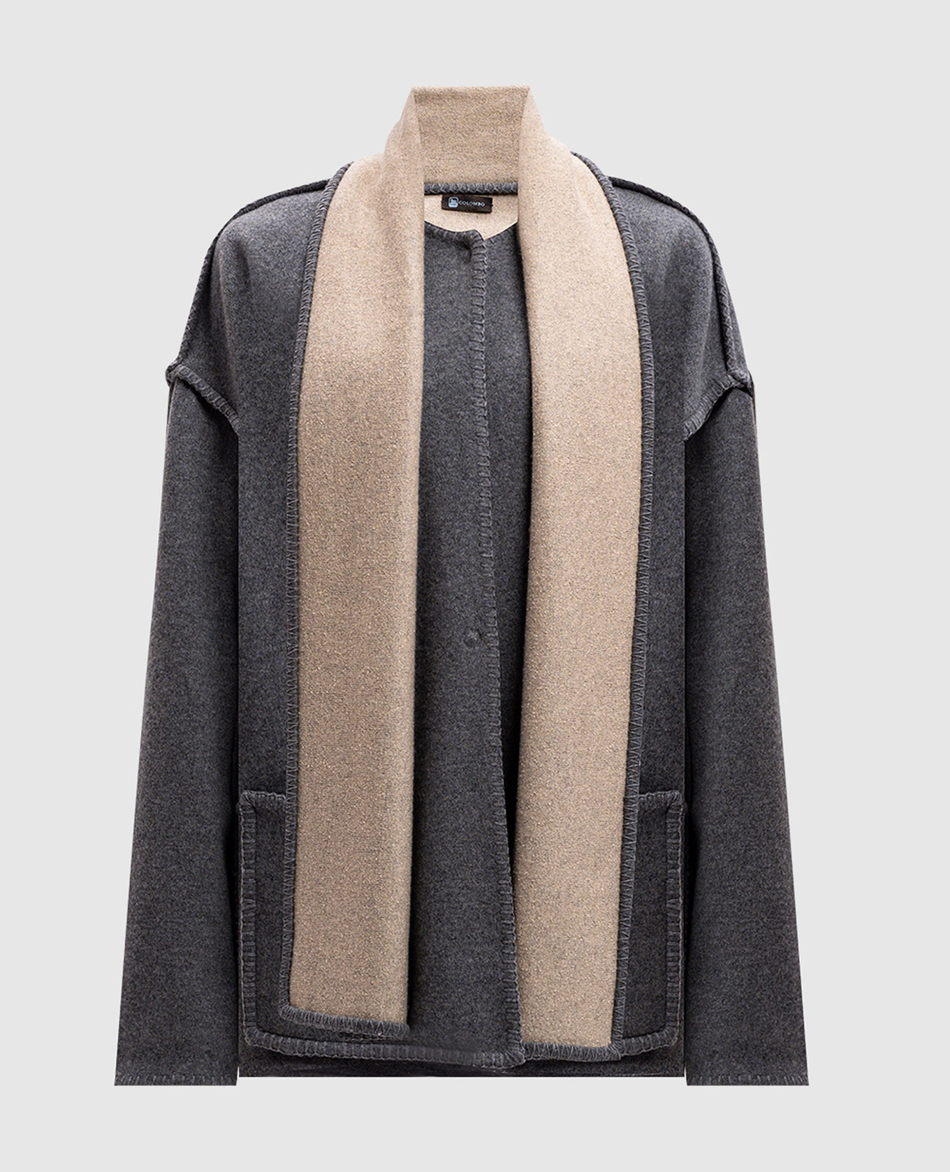 Gray cashmere coat colombo