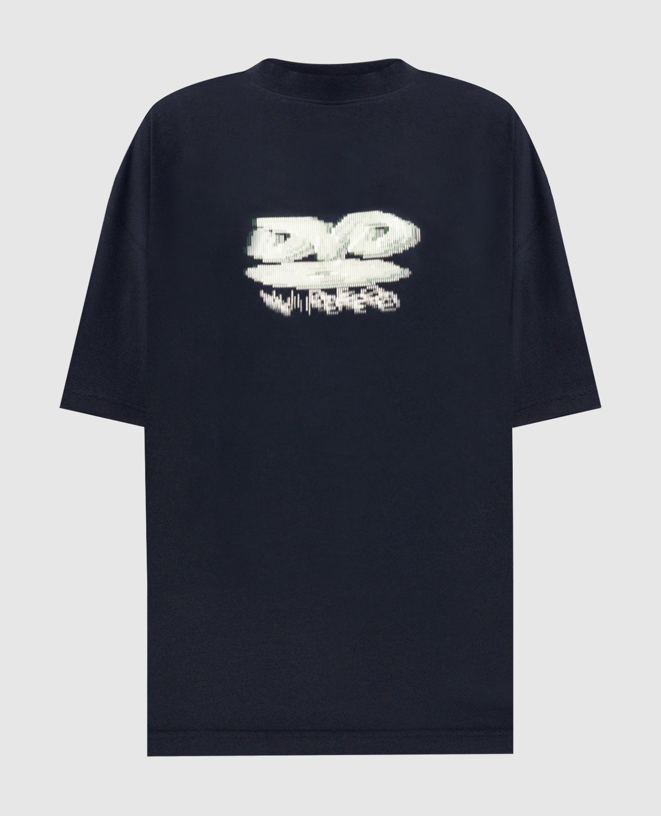 Black loose-fitting T-shirt with print Vetements