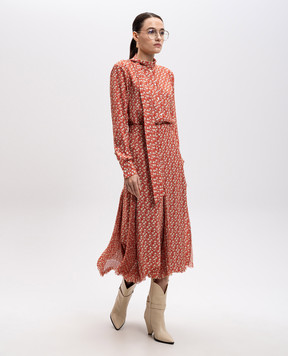 Ermanno Scervino Red floral print silk midi skirt D462O340OYQ