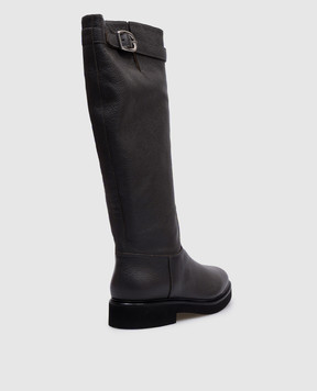 Doucal's Gray leather boots DD8759VERSUM251
